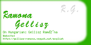 ramona gellisz business card